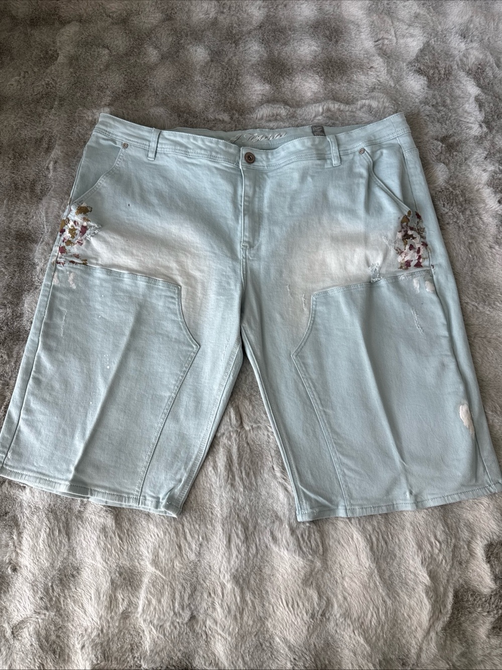A.Tiziano Light Blue Men’s Jean Shorts with Subtle Design-0405
